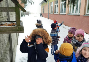 przyniesienie przysmaków dla skrzydlatych przyjaciół