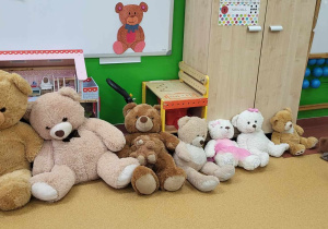 Kolekcja misiów przyniesionych przez dzieci