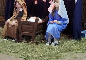 Józef i Maryja w stajence
